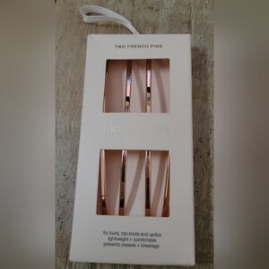 KRISTEN ESS French pins rose gold NIB